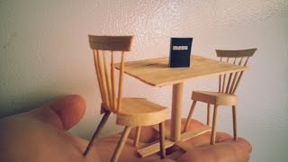 DIY miniature dining table and chairs