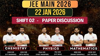 JEE Main 2026 Paper Discussion🔥| 22 January – Shift 2 | Detailed Analysis | Aurous Digital #jee2026