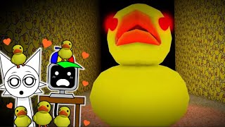 Sprunkis Wenda & Mr. Fun Computer Rescues Ducklings From Evil Duck Monsters - Roblox - (COMPILATION)