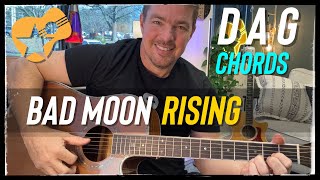Bad Moon Rising by CCR (3 Chord Beginner Guitar Lesson)