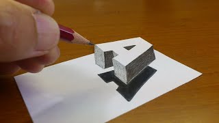3d drawing latter A / how to draw capital alphabet  on paper easy  @hamzareact_786 #3d