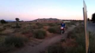 Dylan jumping his bike