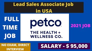 Lead Sales Associate Job-Petco Animal Supplies Now Hiring | Best Jobs opportunities in USA | USA Job