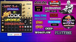 AKAI MPC ONE - #518 Deep House MPC 3.4 Live now - playtime workflow  #DJ_SharpMC_LIVE,#MPC_ONE,#MPC