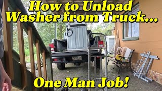 Unload Washer from Truck...One Man Job!