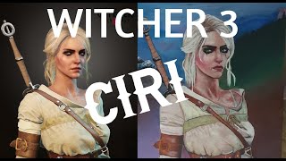 Zaklínač 3 - malba obrazu CIRI #witcher3 #ciri #painting