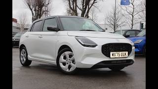 MX75 UUK Suzuki Swift Motion 1.2MHEV 5dr Pure Pearl White/Grey Roof 2025