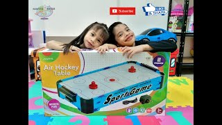 How to Assemble Air Hockey and Play Air Hockey Table Toy (Hockey Game Series Sports Game) Unboxing