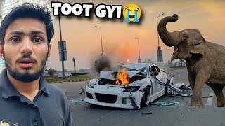 Elephant Ne New Car 🚗 Tor Di 😭 Waleed Bhai Ki New Car Toot Gyi 😱