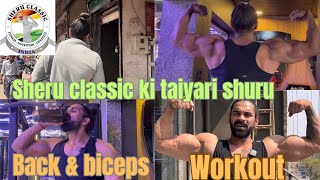 Sheru classic ki taiyari..back & biceps workout/tha Subhash vlogs