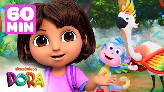 Dora's Daring Animal Rescues! w/ Boots #2 🐧 60 Minutes | Dora & Friends