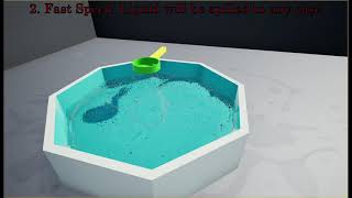 UE4 Nvidia Flex simulation of a spoon carrying liquid