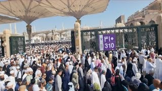 Masjid Nabawi Jumuah – Massive Crowd Praying on Roads | Heart Touching Scenes Madina