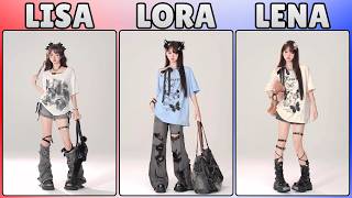 Lisa vs Lora vs Lena 💕 Who Matches Your Style? 😍 | Hard Choices | #lisa #lena #lisaorlena #trending