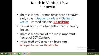 Thomas Mann's Death In Venice