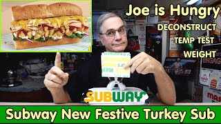 Subway NEW Festive Turkey Review 🦃 | Deconstruct 🔍 Weight  ⚖️💲 | Festive Feast Menu | Joe is Hungry