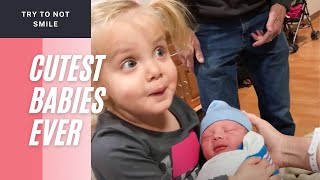 ADORABLE Babies Meeting Babies | Cutest Babies Ever | Try to NOT SMILE