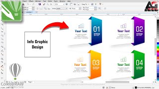 Colorful info graphic design in CorelDraw | Corel Draw Tutorial