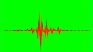 free Audio spectrum green screen background 1 hour
