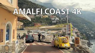 Amalfi Coast Morning Drive - 4K60FPS - Seaside Paradise of Positano & Amalfi Italy