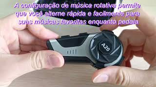 Capacete de motocicleta Bluetooth Bateria: bateria de lítio de 1000mah A20 JZAQ
