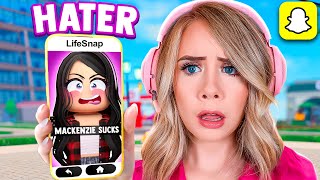 STALKING MY BIGGEST HATER ON SNAPCHAT IN ROBLOX LIFE TOGETHER!