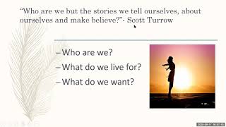 "What do we Live for ?". Quintessence of Being Lecture 4 By Meera Kumar Menon.