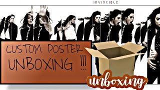 Michael Jackson Invincible CUSTOM POSTER UNBOXING!!!