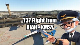 Boeing 737 Flight Tutorial: KIAH to KMSY | PMDG