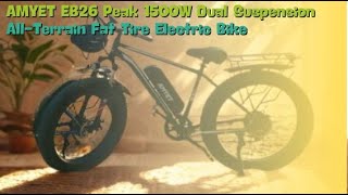 AMYET EB26 Peak 1500W Dual Suspension All Terrain Fat Tire Electric Bike