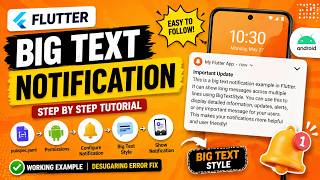 Flutter Big Text Notification Tutorial | Expandable Notification in Flutter Android App | IT WALA