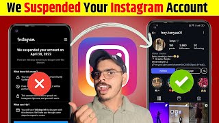 We Suspended Your Account Instagram 180Days Problem | How To Recover Suspended Instagram Account
