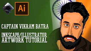 Captain Vikram Batra 'Shershaah' Artwork Tutorial | Inkscape/Illustrator | Speed Art | Fallen Ace