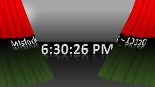 MatsClock 120120 Full Free PowerPoint Digital Clock PPT 3D Live Time & Date on an Animated Night Sky