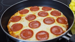 No kneading! No oven needed, liquid pizza in 5 minutes