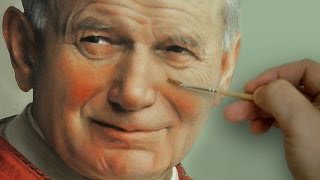St. Pope John Paul II - Speed Oil Painting