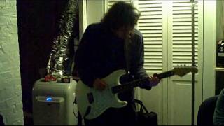 John McGrew records some guitar for Super Hero
