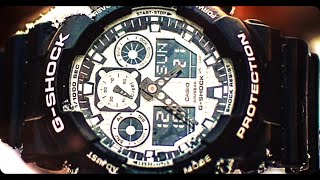 Casio G-Shock Analog-Digital Black and White Themed Series Collection Watch | GA100BW-1A