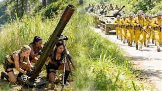 Action Hit: The woman sets traps along the way and uses a rocket launcher to wipe out Japanese army.