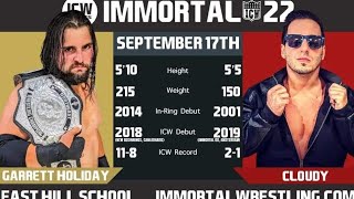 Garrett Holiday vs Cloudy (ICW 22)