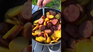 Kielbasa Potato Sauerkraut Skillet