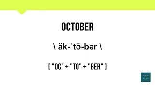 How To Pronounce October | Meaning | Pronunciation