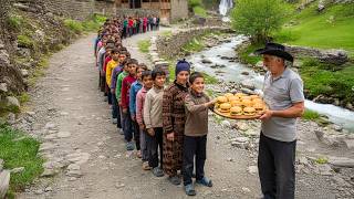 An elderly couple invited all the neighbors' children over to eat burgers