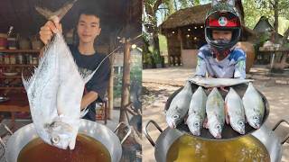 Asian Fish Cooking Recipe | Chef Ny cook fish with his cooking talent | Amazing cooking skill