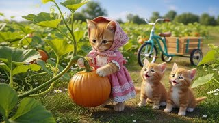 🎃 Catflix: Mom Cat Harvests Pumpkins & Cooks a Heartwarming Meal for Her Tiny Kittens! 🐱🍲