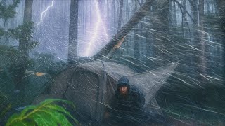 ⛈️ TRAPPED IN A THUNDERSTORM AND HEAVY RAIN 😲 CAMPING IN HEAVY RAIN❗