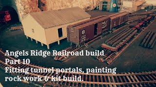 Tunnel portals, rock work painting and kits from Walthers. It's all go at Angels Ridge Railroad.