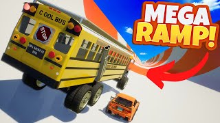 We Launched Cars Off the BIGGEST Ramp Ever in Brick Rigs Multiplayer!