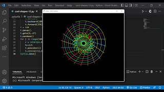 Python Turtle Graphics - 23 | Cool Shape Drawing | Python Turtle Coding Video | Learnonpy |