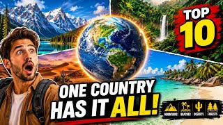 🌍 Top 10 Countries with the Most Diverse Landscapes on Earth! 🏔️🌴🏜️ | Byte-size Reviews